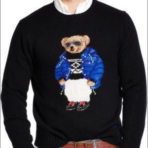 Ralph Lauren Polo Ski Bear Sweater Medium Black